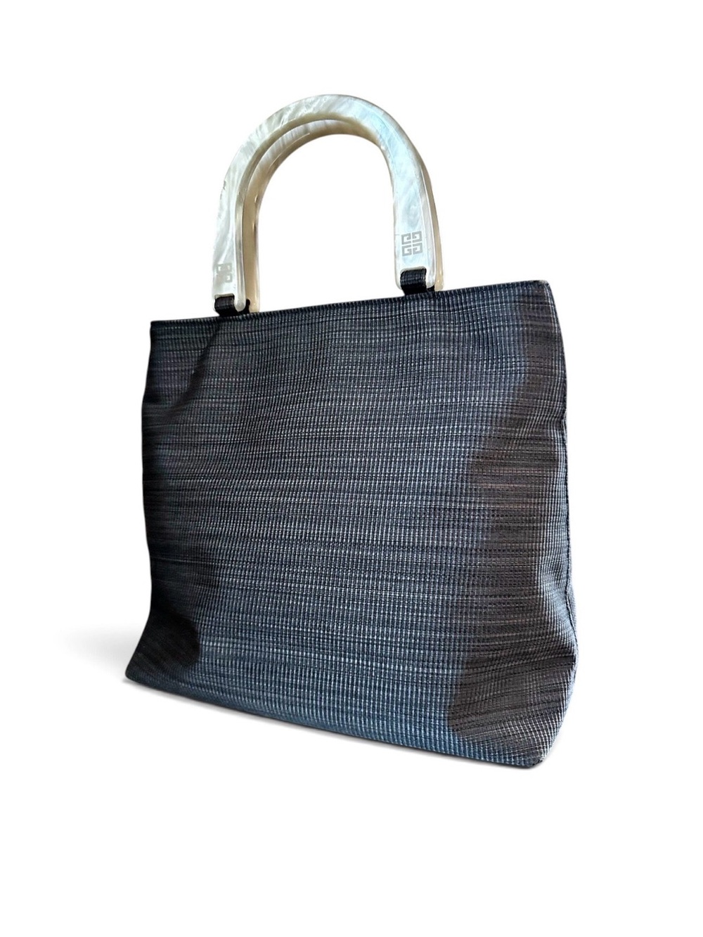 Givenchy Vintage Gray Tote & Marble Style Acrylic Handles